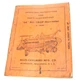 VINTAGE ALLIS CHALMERS 66 ALL CROP HARVESTER B SERIES OPERATORS MANUAL
