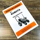 Kubota B6200 B7200 B6200E B6200D B7200E B7200D Tractor Operators Owners Manual
