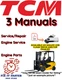 TCM FHG36T3 FORKLIFT SERVICE REPAIR SHOP ENGINE PARTS MANUAL PDF ON USB