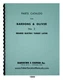 Bardons & Oliver No. 2 Geared Electric Turret Lathe Parts List Manual #1800