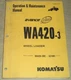 KOMATSU WA420-3 LE WHEEL LOADER OPERATOR OPERATION & MAINTENANCE MANUAL BOOK