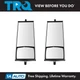 TRQ 16" x 6.5" Aluminum West Coast Mirror Pair w/ Convex Glass for HD Semi Truck