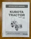 3200 3800 Tractor Operators Manual Kubota  PLUS the Loader Manual L3200 & L3800