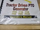 ONE  Tiger Power Operator's Manual,  Tractor Driven PTO Generator PTO20 - PTO100