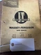 I&T Massey-Ferguson Shop Manual Models MF303/404/406/1001,MHF303/404,MH333/444