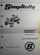 Simplicity 3416 S 3410 S Garden Tractor Owner & Parts Manual Sovereign Landlord