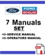 TW35 Ford SET Tractor Mowers Service Manual Repair Operators Owners Shop PDF USB