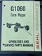 GEHL COMPANY G1060 FARM WAGON OPERATOR,SERVICE,PARTS MANUAL 903294 b1