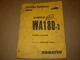 Komatsu WA180-3 Loader Operation Maintenance Manual , s/n A81001 - up