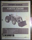 Kubota KUB146 Loader for L185 L185DT L245 L245DT Tractor Operator Owner Manual