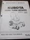 Kubota Models ZG20, ZG23 Zero Turn Mower Operator's Manual 2004