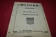 Oliver Tractor 316 316-A Plow Parts Book Manual AMIL15