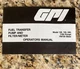 GPI Fuel Pumps Model 120 150 240 & 1100 & Fiter Meter Model FM100 Meter MANUAL