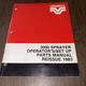 Versatile 3000 Sprayer Set-Up, Operators & Parts Manual Catalog Original! 1983