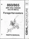 GEHL 860 After SN9300/865 FORAGE HARVESTERS Form No. 907506 Parts Manual
