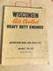 WISCONSIN HEAVY DUTY ENGINE TR-10D INSTRUCTION BOOK PARTS LIST MANUAL GOOD USED