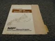 Massey Ferguson MF68 Rotary Cutter Parts Catalog Manual Form No. 651 323 M91 xz