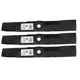 3 Blades for John Deere F525 F710 F735 Front Mount Mower 48" Deck Copperhead USA