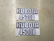 Kubota 4530B Backhoe Boom Decals