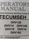Tecumseh Vertical Engine Owners Manual OHV14 OHV135 OHV145 OHV16 OHV15 OHV165