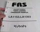 Kubota Flat Rate Schedule Model LA1153 LA1353 Front Loader