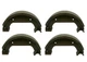 Set of 4 brake shoes for Ford 1700 1900 1910 compact tractors 87344270 83921593