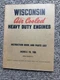 Wisconsin TH THD Engine Instruction Owners Manual With Parts Catalog Original