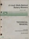 JL551 John Deere 21" Walk-Behind Rotary Mowers Technical Manual (1987) TM1369