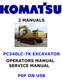 Komatsu PC340LC-7K Hydraulic Excavator Owners Service Shop Operators Manual PDF
