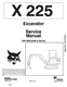 Bobcat X 225 X225 Excavator Service Shop Repair Manual 6720874