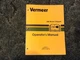 105400-J45 - A New Operator's Manual for a Vermeer 606 Brush Chipper