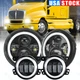 For Kenworth T2000 Truck 7" inch Round LED Headlights + 4" Fog Light Combo Kit