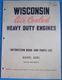 WISCONSIN AENL ENGINE PARTS OPERATION & MAINTENANCE MANUAL BOOK