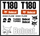 Bobcat skidsteer T180 track loader decal kit post 03