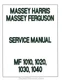 Massey Ferguson MF1010 MF1020 MF1030 MF1035 MF1040 MF1045 Service Manual