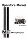 Massey Ferguson MF 175  MF175 Tractor Operators Manual