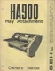GEHL COMPANY HA 900 HAY ATTACHMENT OWNER'S MANUAL FORM 900994 (130)