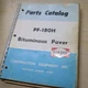 BLAW KNOX PF-180H BITUMINOUS PAVER FINISHER Parts Catalog Manual Guide LIST