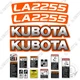 Fits Kubota LA2255 Decal Kit Tractor Loader Attachment - 7 YEAR OUTDOOR 3M VINYL