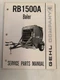Gehl RB 1500A Round Baler Service Parts Manual No. 902581