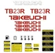 Takeuchi TB23R Decals TB23R Stickers Takeuchi repro Decal Set stickers kit
