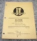 I & T OLIVER Shop Manual  O-7  Series : 99, SUPER 99, SUPER 99GM