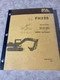 Fiat Allis FH220 Excavator Parts Manual