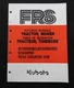 1995-99 GENUINE KUBOTA B1700D B2100D B2400HSD TRACTOR FLAT RATE SCHEDULE MANUAL