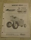 New Idea 702-d 702d power unit Operators Manual Original!