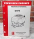 Tecumseh Engines Mechanics Handbook OHV15 Service Repair Manual Tips Vintage