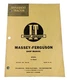 I&T Service MH-6A MASSEY FERGUSON Tractor Illustrated Shop Manual Model 16 PACER