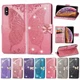 Diamond Butterfly Wallet Phone Case For Infinix Hot 50 Note 30 40 Tecno Spark 30