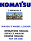KOMATSU WA450-3 WHEEL LOADER SERVICE ENGINE REPAIR OWNERS MANUALS PDFS ON USB