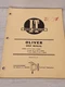 IT Oliver Tractor Shop Manual Models 99-Super 99-Super 99GM.